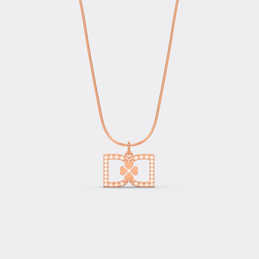 DD Necklace Diamonds - Premium 18k Rose Gold