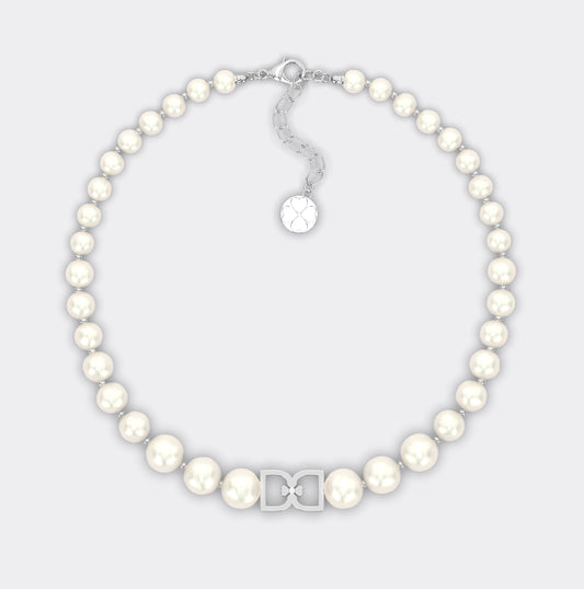 DD Pearl Choker - Premium Silver