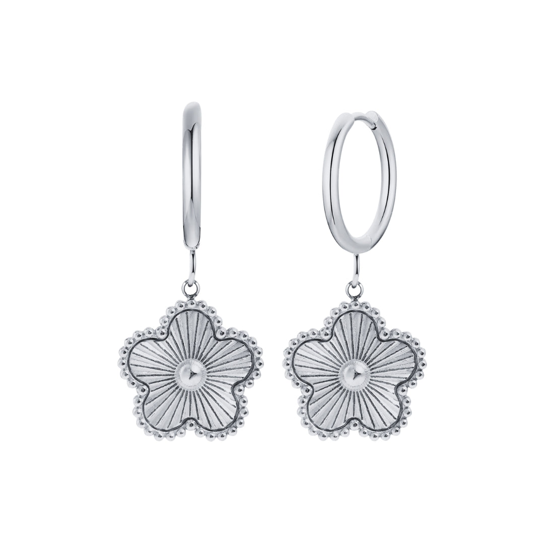Evelia Bloom Hoops - Sølv