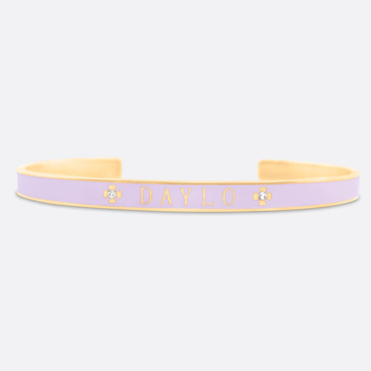 DAYLO Enamel Bracelet - Premium 18k Gold, Purple Enamel