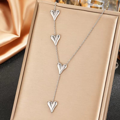 Alva Heart Necklace - Silver