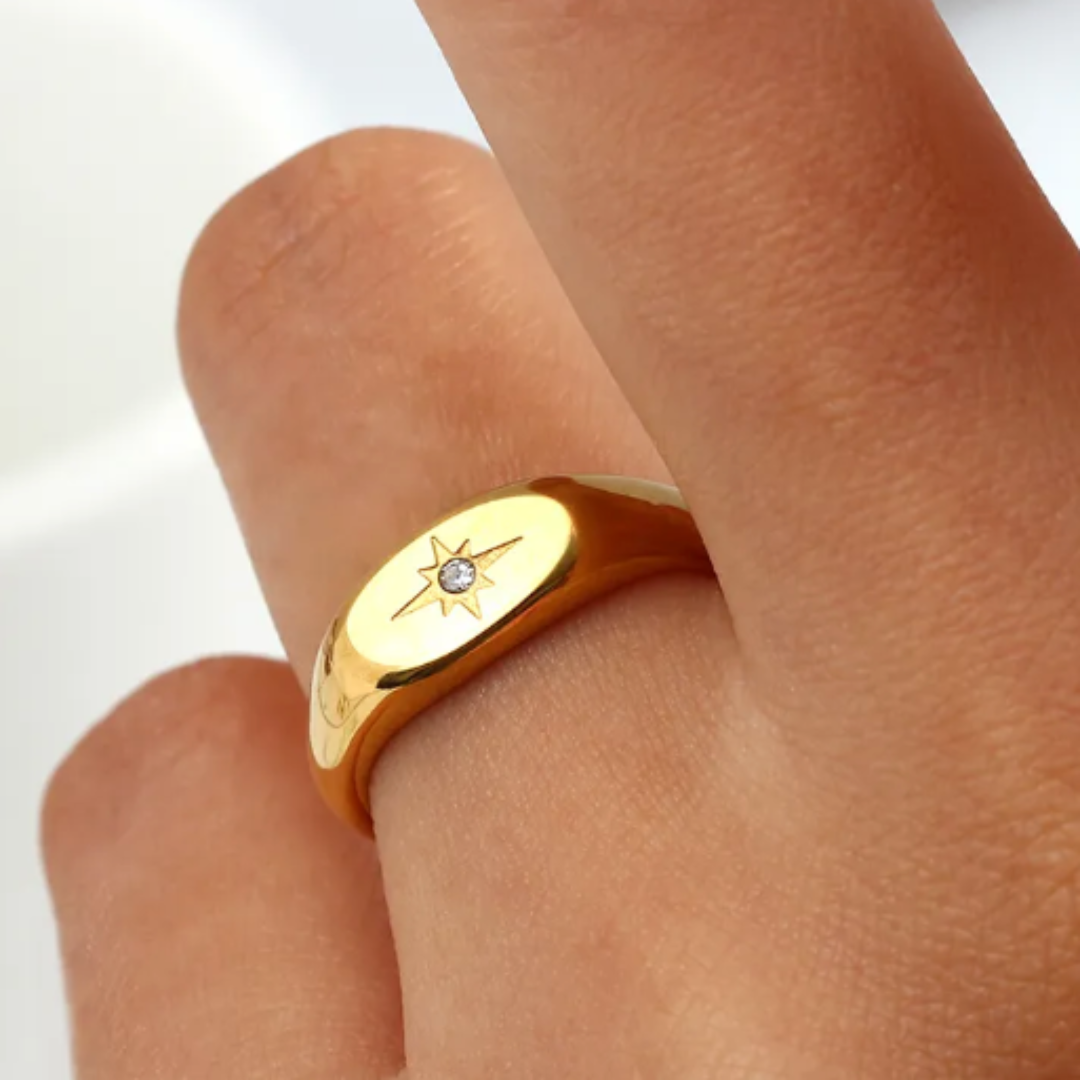 Felizia Ring - Premium 18k guld rustfrit stål