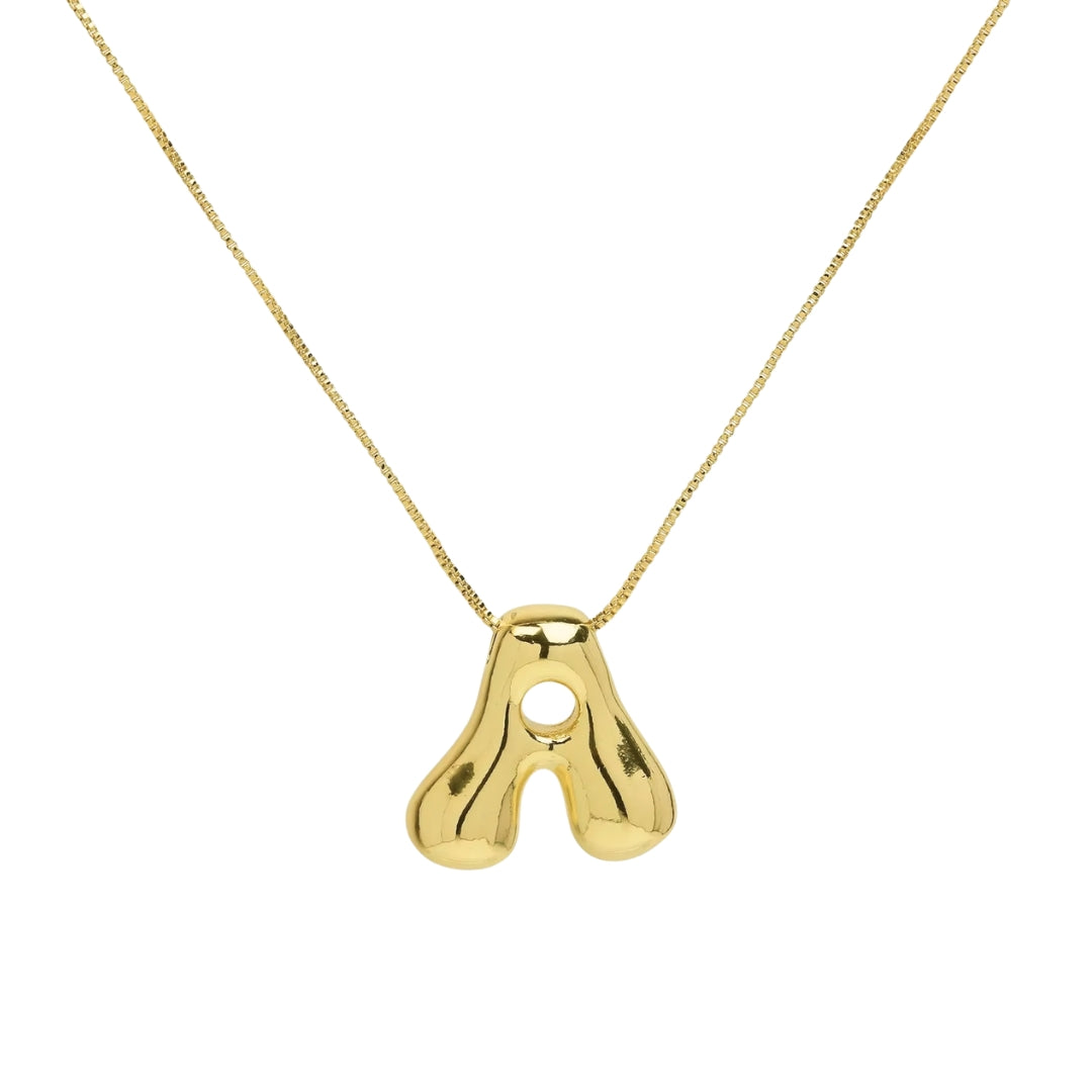 Chunky Letter Necklace - Gold