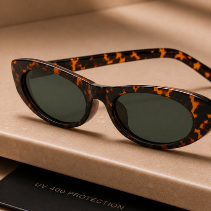 Suki Solbrille - Leopard Grøn