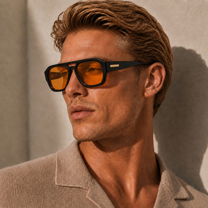 Axton Solbrille - Sort Orange