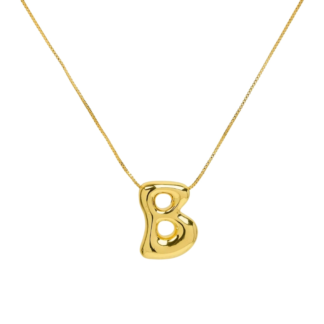 Chunky Letter Necklace - Gold