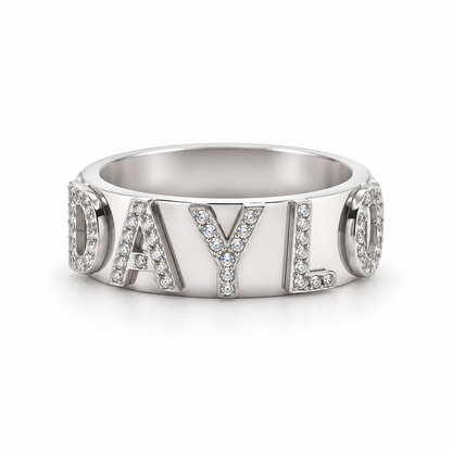 Signatur Diamant Ring - Sølv