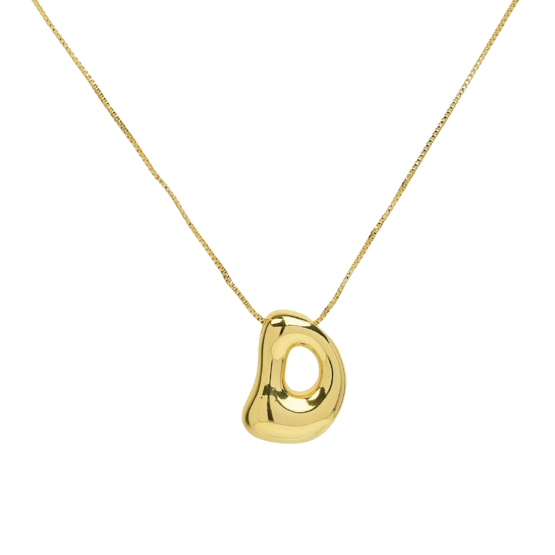 Chunky Letter Necklace - Gold