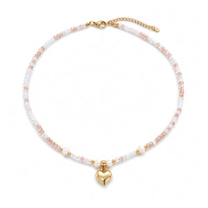 Elia Hart Parelketting - Goud