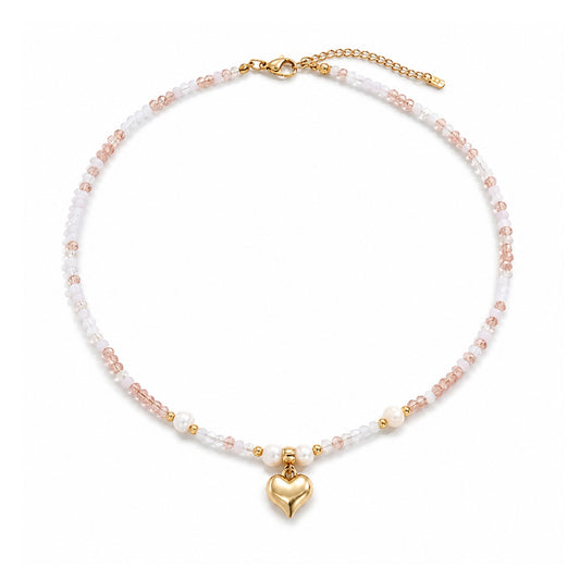 Elia Hart Parelketting - Goud