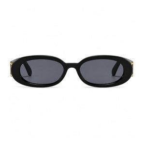 DD Solbrille Oval - Sort Grå