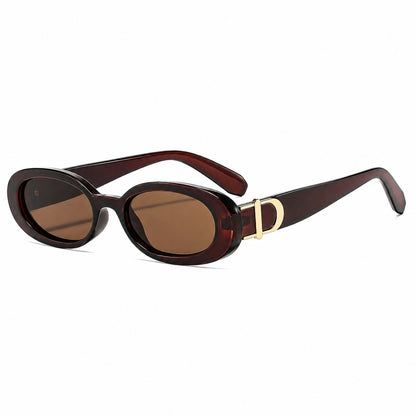 DD Solbrille Oval - Mørke Brun