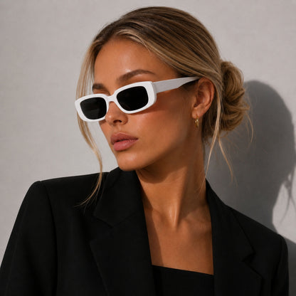 Soraya Solbrille - Hvid Sort