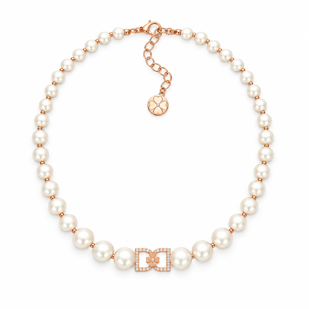 DD Choker met Diamant - Roségoud