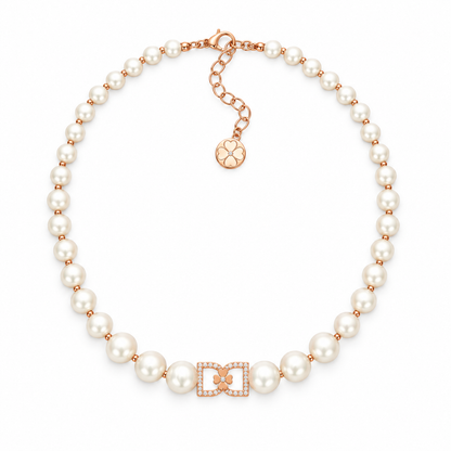 DD Choker met Diamant - Roségoud