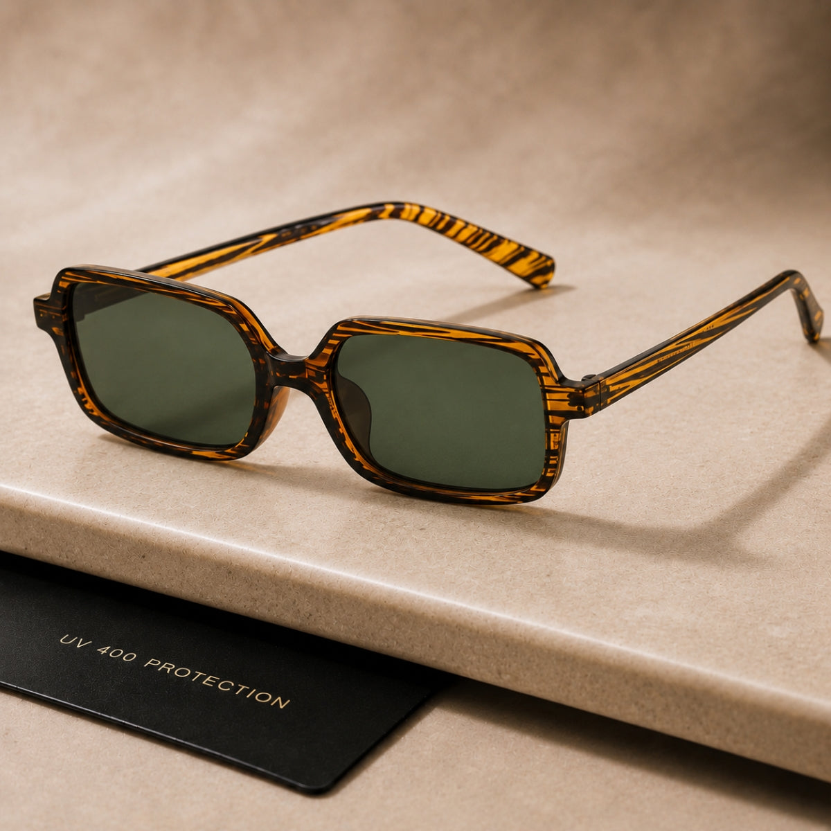 Seline Solbrille - Leopard grøn