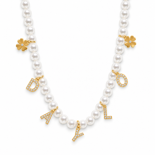 Perlenkette - Gold