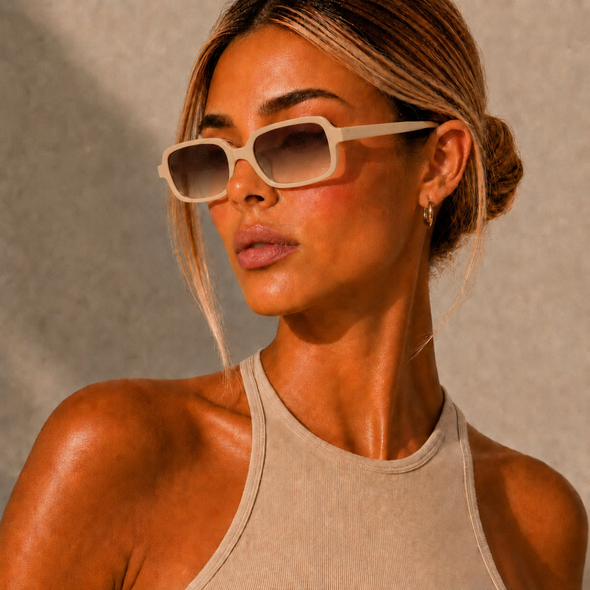 Seline Solbrille - Beige Tea