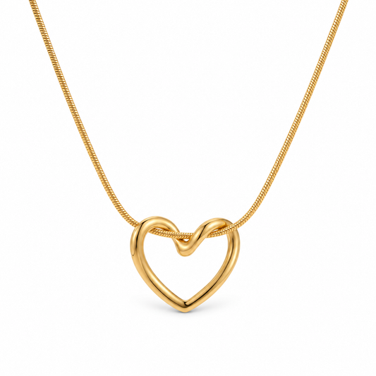 Soline Herz-Halskette - Gold