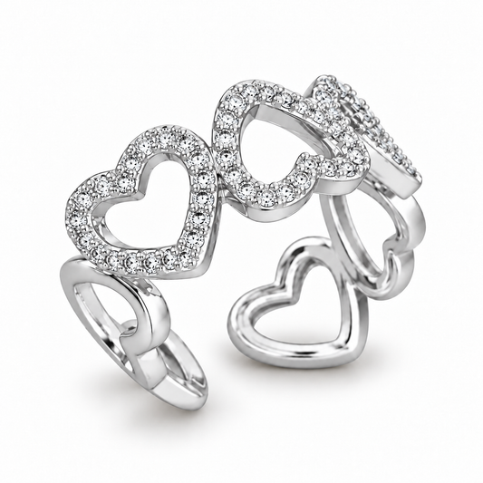 Inaya Hart Ring - Zilver