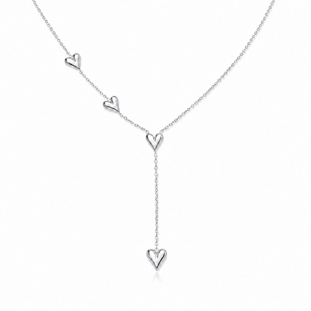 Alva Hjerte Halskæde - Sølv
