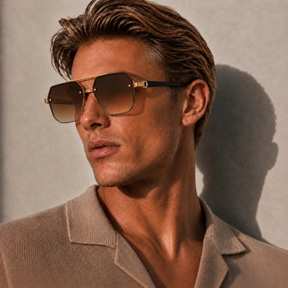 Avero Solbrille - Sort Guld Brun