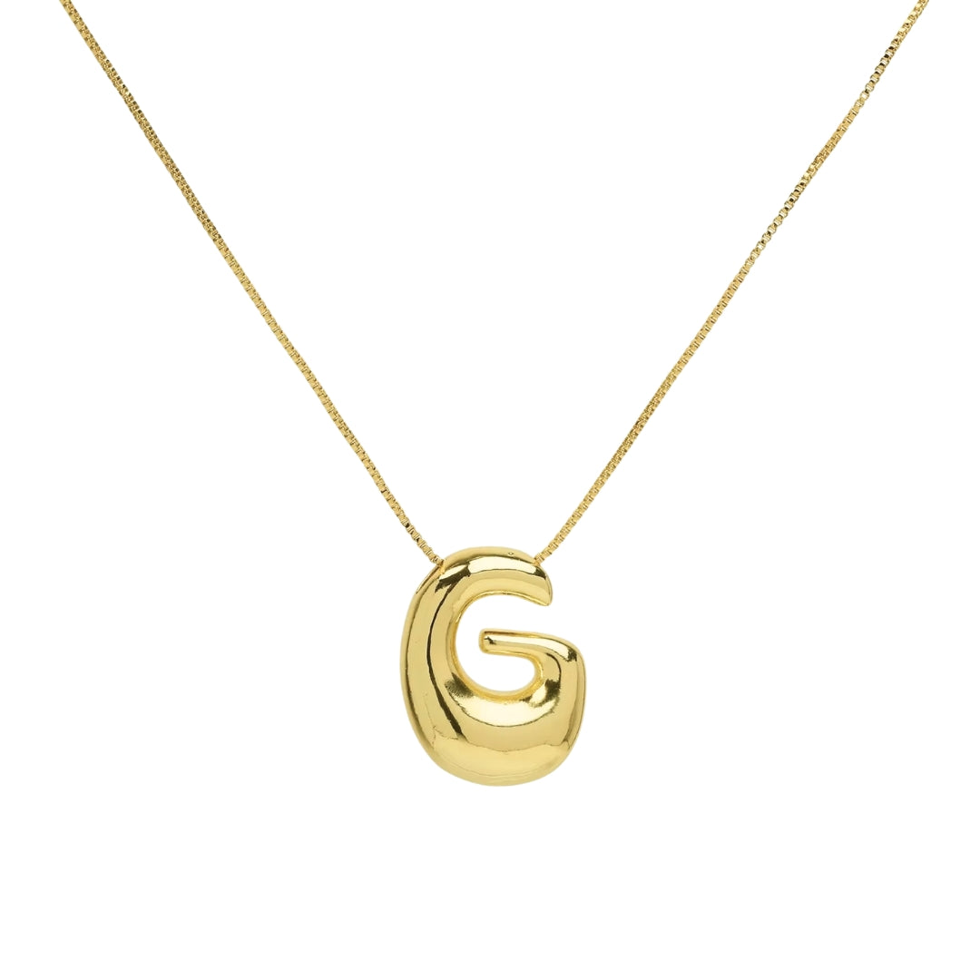 Chunky Letter Necklace - Gold