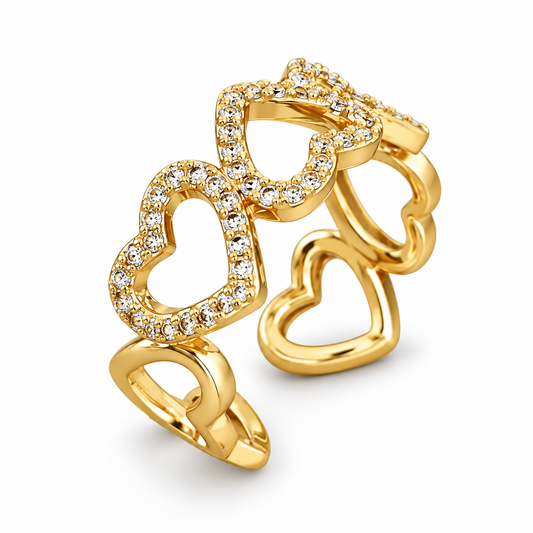 Inaya Hart Ring - Goud