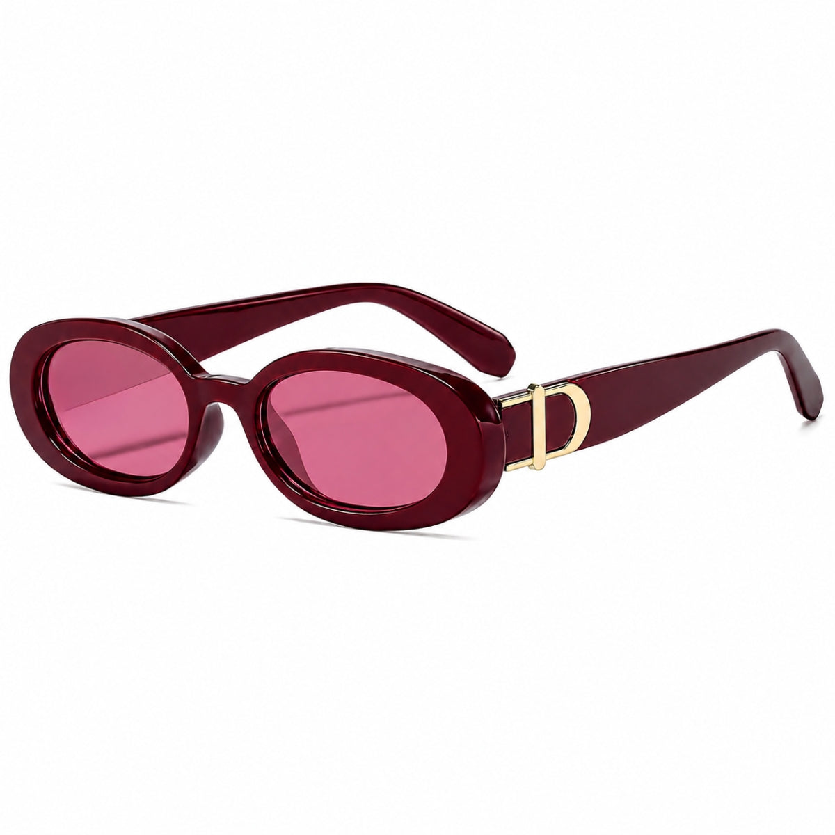 DD Solbrille Oval - Rødvins Rød