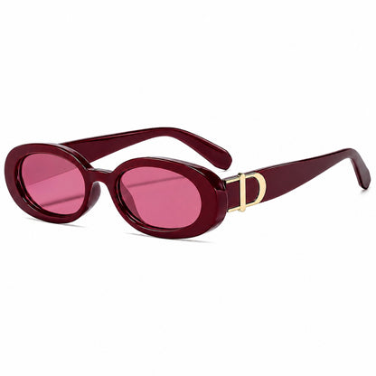 DD Solbrille Oval - Rødvins Rød