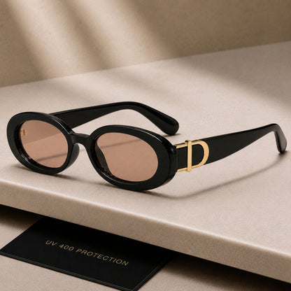 DD Solbrille Oval - Sort Sand