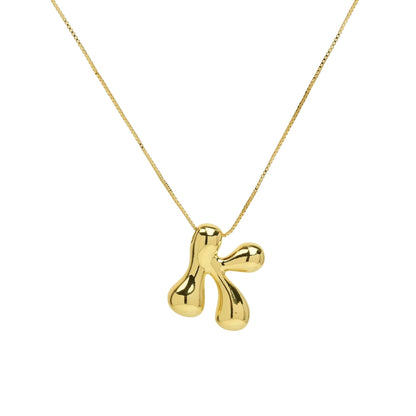 Chunky Letter Necklace - Gold