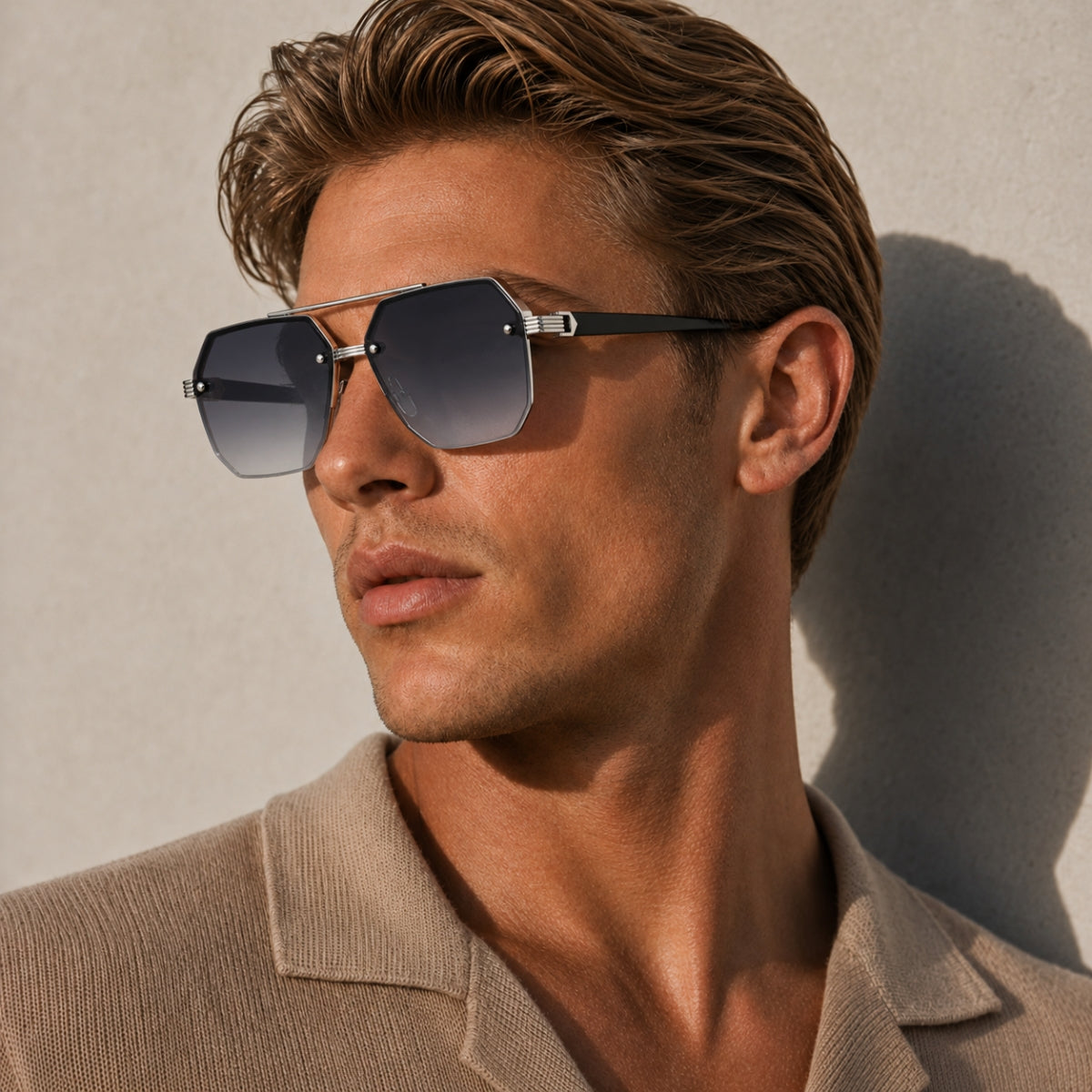 Avero Solbrille - Sort Sølv Grå