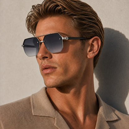 Avero Solbrille - Sort Sølv Grå