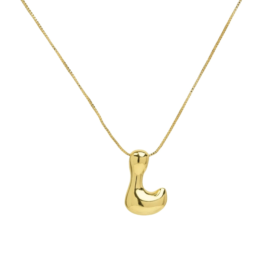 Chunky Letter Necklace - Gold