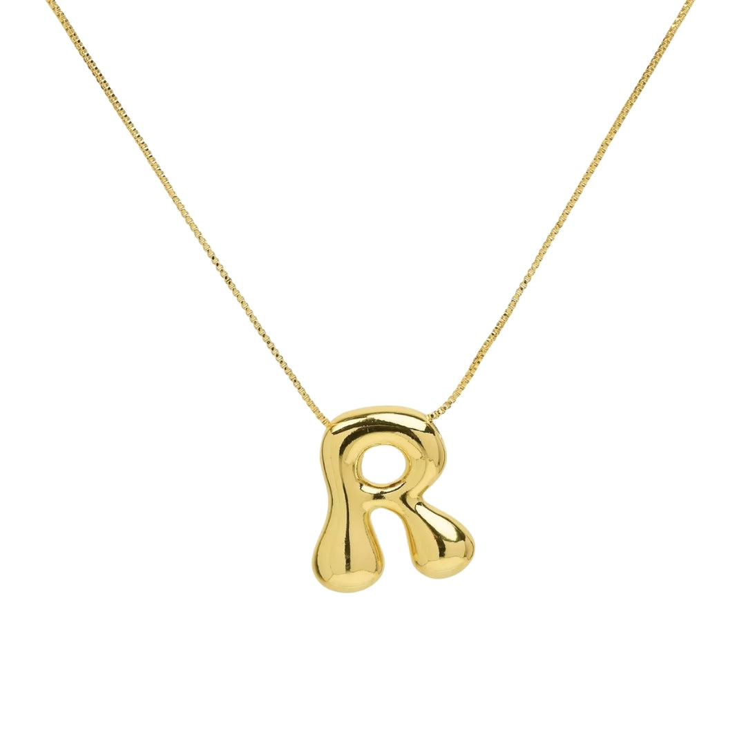 Chunky Letter Necklace - Gold