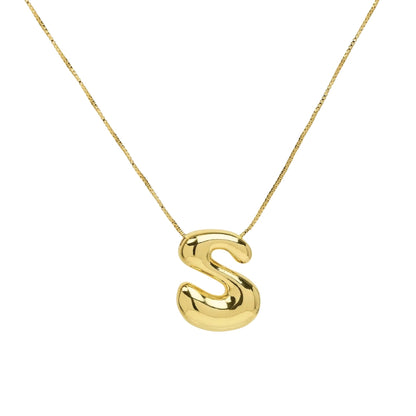 Chunky Letter Necklace - Gold