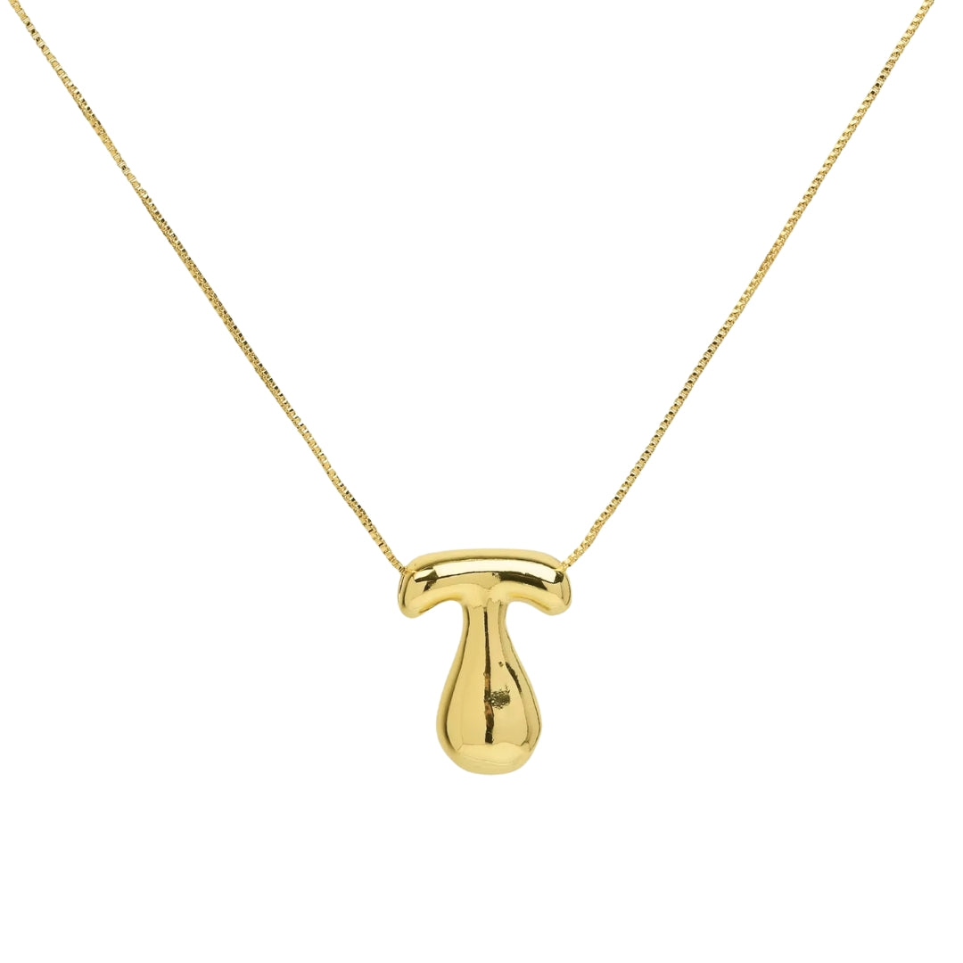 Chunky Letter Necklace - Gold