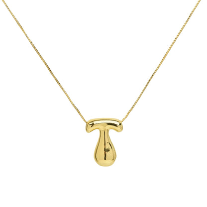 Chunky Letter Necklace - Gold