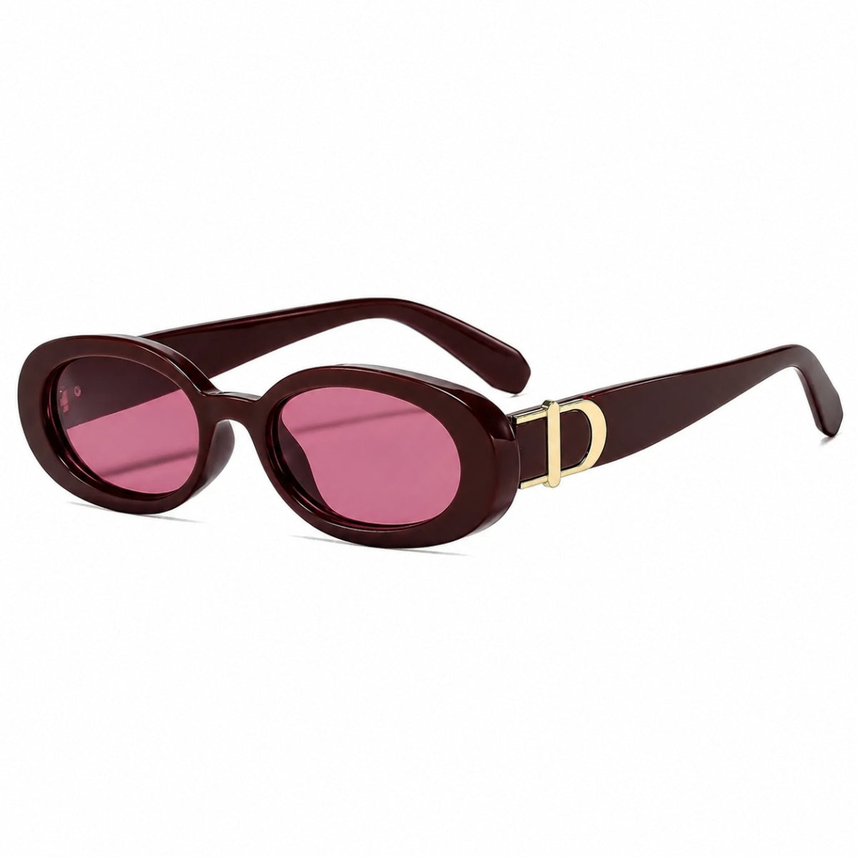 DD Solbrille Oval - Rødvins Rød