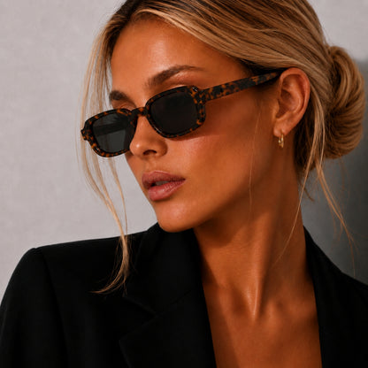 Selora Solbrille - Leopard Grå
