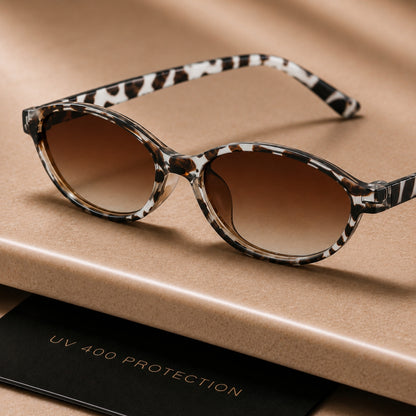 Solea Solbrille - Hvid Leopard