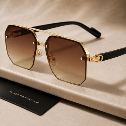 Avero Solbrille - Sort Guld Brun